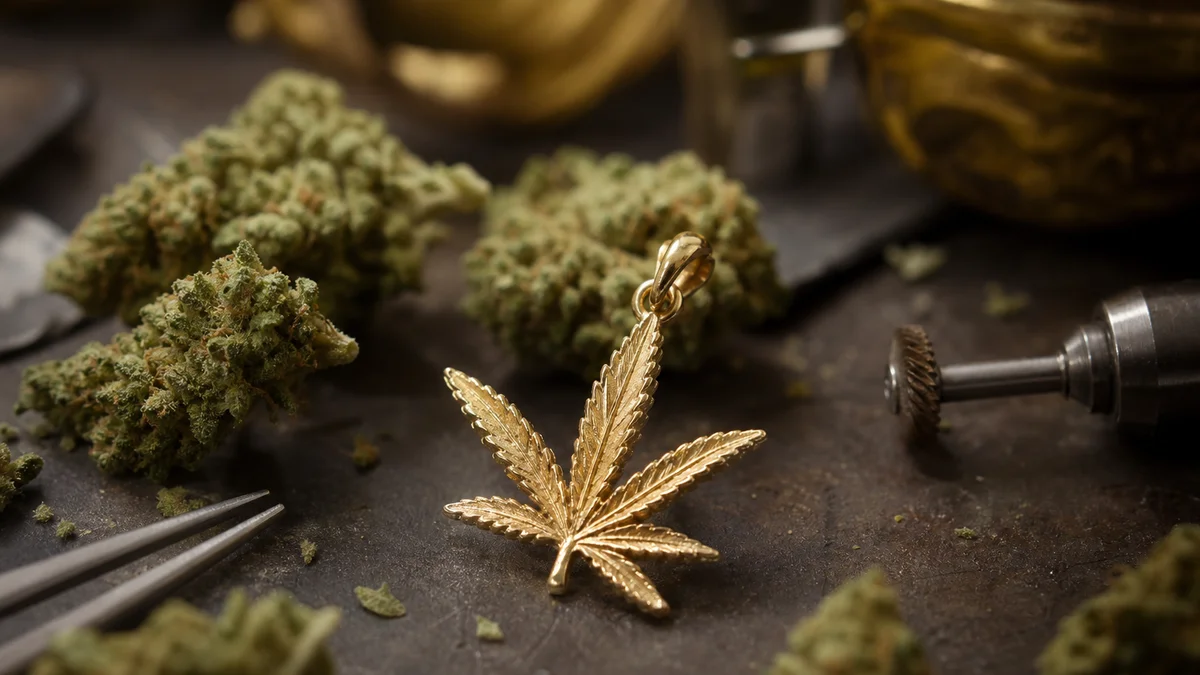NYC Jeweler Casts Real Cannabis Nug in 10.81 Karat Solid Gold