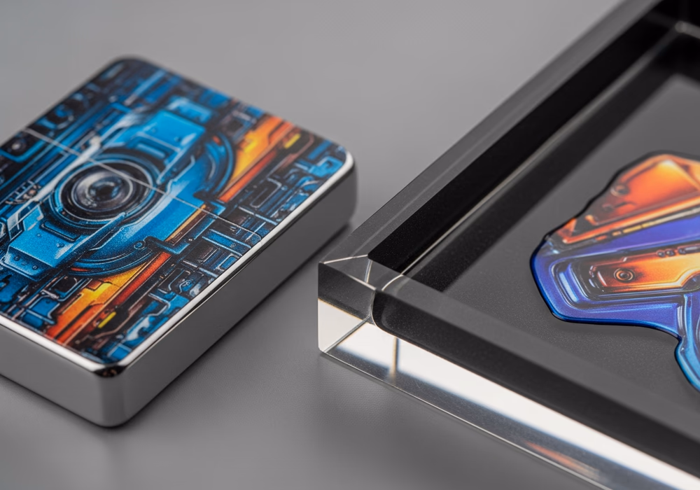 Full-color UV printing on a metal product surface