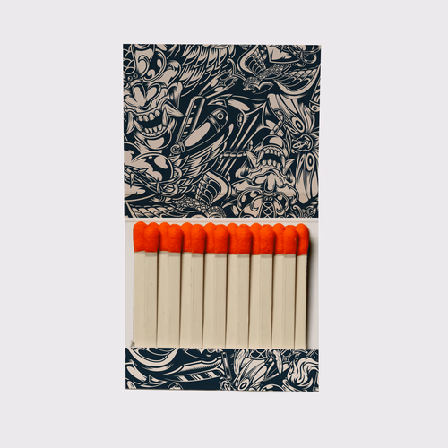 An assortment of personalized lighters displayed together.
