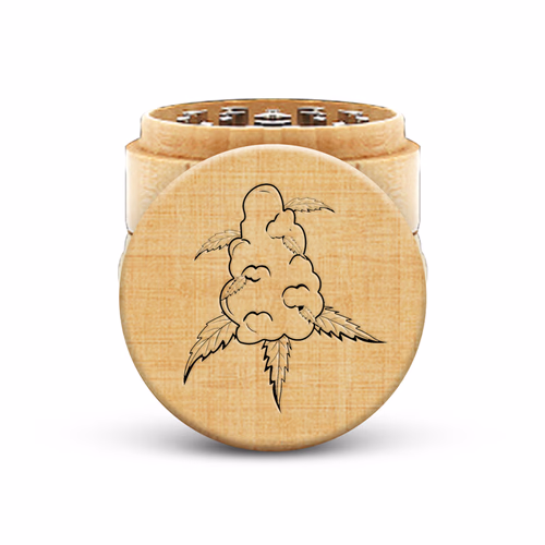 Engraved Wooden 3pc Grinder