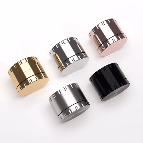 Premium Grinders Comparison - Rose Gold, Silver, Titanium, Stainless Steel